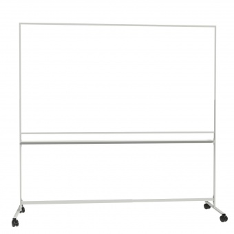 Fahrbare Tafel, Stahlemaille weiß, 100x200x67 cm HxBxT Fahrbare Tafel, Stahlemaille weiß, 100x200x67 cm HxBxT